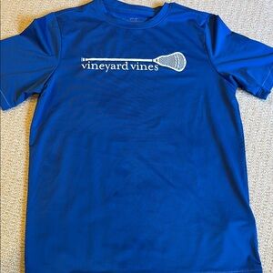 Vineyard Vines Boys Royal Blue Lacrosse Tee